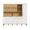 Cozinha Compacta 222cm com 8 Portas 1 Gaveta e Mini Adega 100% Mdf Suécia Espresso Móveis - 2