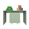 Mesa Organizadora de Brinquedos Infantil 1 Baú 100% Mdf Plancasa Verde Jade - 1
