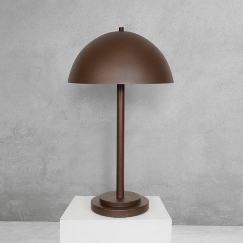 Luminária de Mesa Abajur Komaco Marrom Cortem