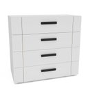 Ver imagem 2 de Cômoda 4 Gavetas Lisboa Móveis 83,8cm x 90cm Branco
