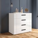 Ver imagem 1 de Cômoda 4 Gavetas Lisboa Móveis 83,8cm x 90cm Branco