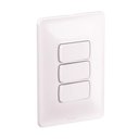 Ver imagem 1 de 3 Interruptores Simples 4x2 10a 250v Zeffia - 680102 - Pial 3 Interruptor Simples 10a 250v 4x2 Zeffi