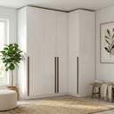 Ver imagem 1 de Guarda Roupa Modulado de Canto Reto 4 Portas Altezza Branco Trend