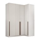 Ver imagem 2 de Guarda Roupa Modulado de Canto Reto 4 Portas Altezza Branco Trend