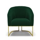 Ver imagem 5 de Cadeira Sala de Jantar Base Industrial Dourada Kit 2 Stella Bouclê D03 - D'Rossi Cor Verde