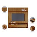 Ver imagem 7 de Rack com Painel para TV até 75 Polegadas MDF 238CMX307CM Frisado Luna Marrom