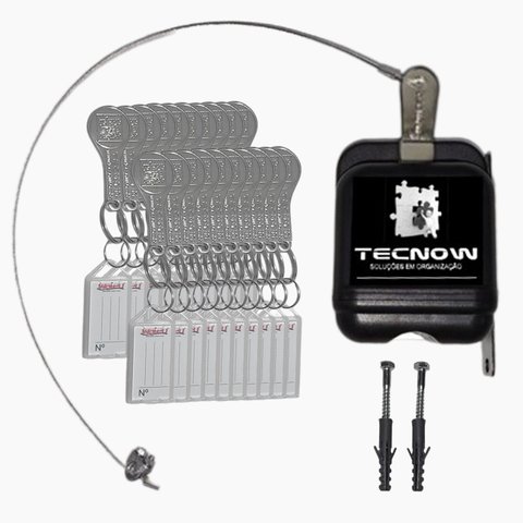 Kit 01 Travas Tecnow para Carrinho de compras em Condominio + 20 Chaves