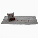 Ver imagem 3 de Kit 3 Pçs Peseira Cama Solteiro Impermeável e Almofada Cheia para Pet: Cinza
