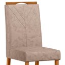 Ver imagem 2 de Cadeira para Mesa de Jantar Anitta 2024 Kit 2 Peças Ype/suede Marrom - Nc