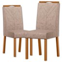 Ver imagem 1 de Cadeira para Mesa de Jantar Anitta 2024 Kit 2 Peças Ype/suede Marrom - Nc