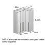 Guarda-roupa de Canto Reto 4 Portas Altezza Trend - 4