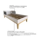 Ver imagem 4 de Cama Infantil com Pés em Pinus Milou Branco/Preto