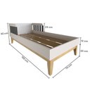 Ver imagem 3 de Cama Infantil com Pés em Pinus Milou Branco/Preto