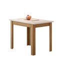 Ver imagem 4 de Conjunto Sala de Jantar Mesa Bellagio 108cm com 4 Cadeiras Clara Yescasa Carvalho/Off White