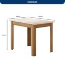 Ver imagem 3 de Conjunto Sala de Jantar Mesa Bellagio 108cm com 4 Cadeiras Clara Yescasa Carvalho/Off White
