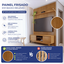 Ver imagem 5 de Rack com Painel Ripado para TV até 65 Polegadas MDF 179CMX244CM Frisado Milo Marrom