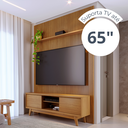 Ver imagem 5 de Rack com Painel para TV até 65 Polegadas Ripado Frisado 244CMX179CM Milo Madetec Marrom