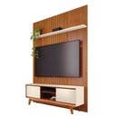 Ver imagem 3 de Rack com Painel Ripado para TV até 65 Polegadas MDF 179CMX244CM Frisado Milo Marrom