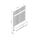 Ver imagem 4 de Rack com Painel para TV até 65 Polegadas MDF 179CMX244CM Frisado Milo Marrom