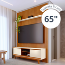 Ver imagem 6 de Rack com Painel Ripado para TV até 65 Polegadas MDF 179CMX244CM Frisado Milo Marrom