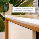Ver mais imagens de Rack com Painel Ripado para TV até 65 Polegadas MDF 179CMX244CM Frisado Milo Marrom