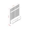 Rack com Painel MDF Frisado para Tv até 65 Polegadas Milo - 4