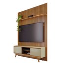 Ver imagem 3 de Rack com Painel para TV até 65 Polegadas Ripado Frisado MDF 244CMX179CM Linha Milo Madetec Cumaru/Opala
