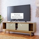 Ver imagem 7 de Rack com Painel Ripado para TV até 65 Polegadas MDF 179CMX244CM Frisado Milo Marrom e Bege