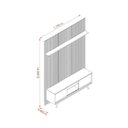 Ver imagem 4 de Rack com Painel Ripado para TV até 65 Polegadas MDF 179CMX244CM Frisado Milo Marrom e Bege