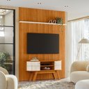 Ver imagem 2 de Rack com Painel para TV até 65 Polegadas MDF 179CMX312,5cm Curvo Frisado Silverston Marrom