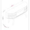 Ver imagem 4 de Rack com Painel para TV até 65 Polegadas MDF 179CMX312,5cm Curvo Frisado Silverston Marrom