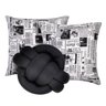 Kit 2 Almofadas Decorativas cheias mais Almofada Nó Preto - 1