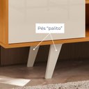 Ver mais imagens de Rack com Painel para TV até 65 Polegadas MDF 179cm x 244,5cm New Panorama Marrom Cinamomo/Off White