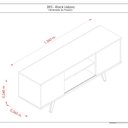 Ver imagem 4 de Rack com Painel para TV até 65 Polegadas MDF 179cm x 244,5cm New Panorama Marrom Cinamomo/Off White