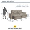Sofá Retrátil 220cm Pilow 25cm Mônaco - 3