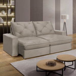 Sofá Retrátil 220cm Pilow 25cm Mônaco