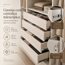 Ver imagem 6 de Guarda Roupa 4 Portas e 4 Gavetas com Espelho Valência Branco