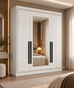Ver imagem 1 de Guarda Roupa 4 Portas e 4 Gavetas com Espelho Valência Branco