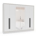 Ver imagem 2 de Guarda Roupa 4 Portas e 4 Gavetas com Espelho Valência Branco