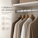Ver imagem 7 de Guarda Roupa 4 Portas e 4 Gavetas com Espelho Valência Branco