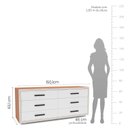 Ver imagem 3 de Cômoda 6 Gavetas 150cm 46cm 63,1cm Valência