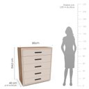 Ver imagem 3 de Cômoda 5 Gavetas 104,2cm 46cm 90cm Valência
