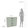 Cômoda 4 Gavetas 83,8cm 46cm 90cm Valência - 3