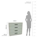 Ver imagem 3 de Cômoda 4 Gavetas 83,8cm 46cm 90cm Valência