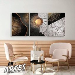 Quadro Trio árvore Textura -- Br Artes - 3