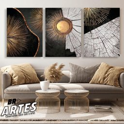 Quadro Trio árvore Textura -- Br Artes - 1