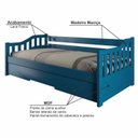 Ver imagem 4 de Bicama Solteiro American Estilo Sofá em Madeira Maciça