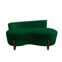 Ver imagem 4 de Namoradeira Sofá Feijão Lounge 120cm Orgânica Bouclé Verde