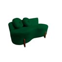 Ver imagem 3 de Namoradeira Sofá Feijão Lounge 120cm Orgânica Bouclé Verde