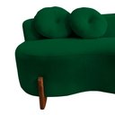 Ver mais imagens de Namoradeira Sofá Feijão Lounge 120cm Orgânica Bouclé Verde